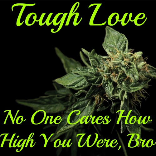 Tough Love: No One Cares How High You Were,&nbsp;Bro