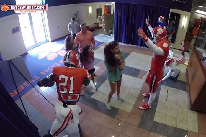 Clemson QB Mannequin Prank