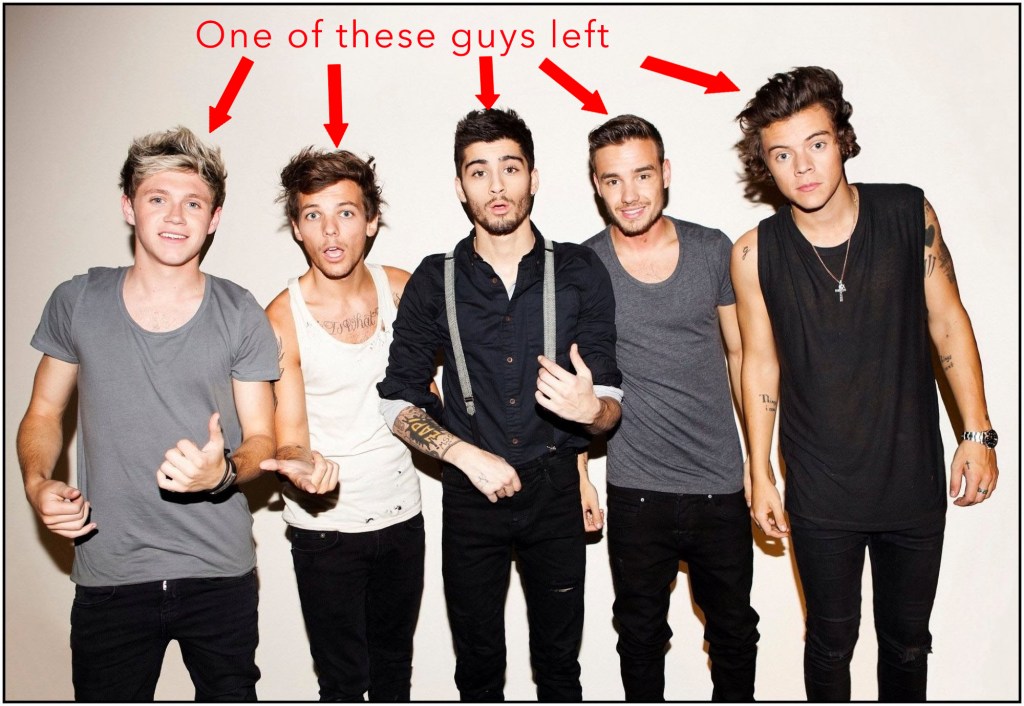 Member of One Direction Leaves Band, Admittedly I Have No Idea Which&nbsp;One