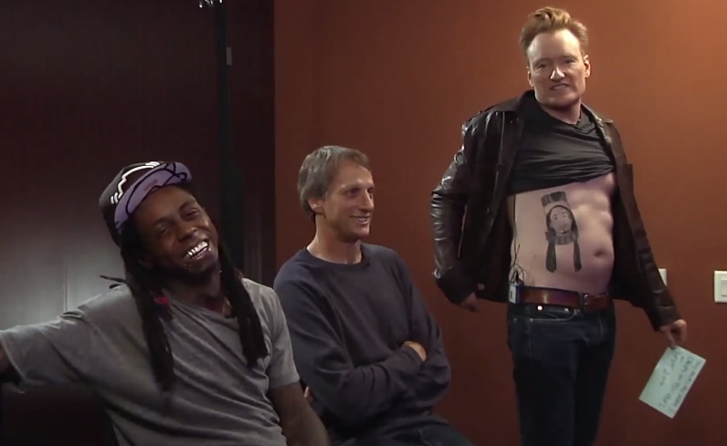 Conan Plays Tony Hawk Pro Skater 5 with Lil Wayne and Tony&nbsp;Hawk