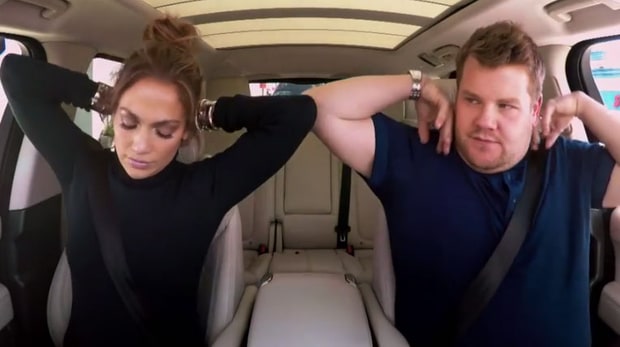 Jennifer Lopez Does “Carpool Karaoke” with James&nbsp;Corden