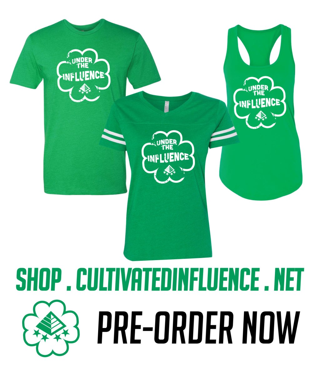 St. Patrick’s Day ‘Under the Influence’ Gear is available to order in the store, but sales end&nbsp;soon!
